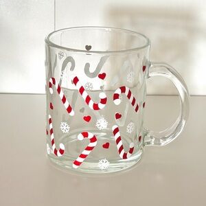 12oz Candy Cane Glass Mug